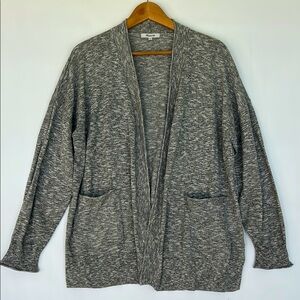 Madewell Marled Bradley Cardigan Sweater Gray